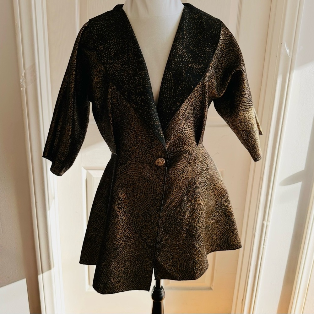Fabulous NWT Brigitte NYC Copper and Black Women's Jacket Statement Piece size 8